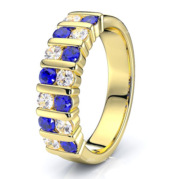Yellow Diamond and Blue Sapphire