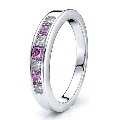 White Diamond and Pink Sapphire