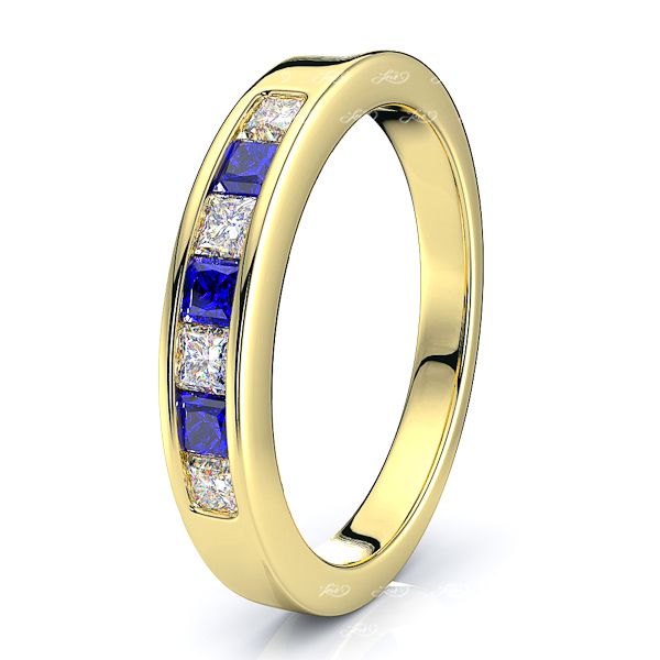 Yellow Diamond and Blue Sapphire