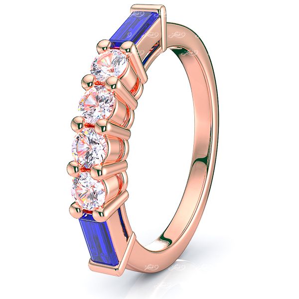 Rose Diamond and Blue Sapphire