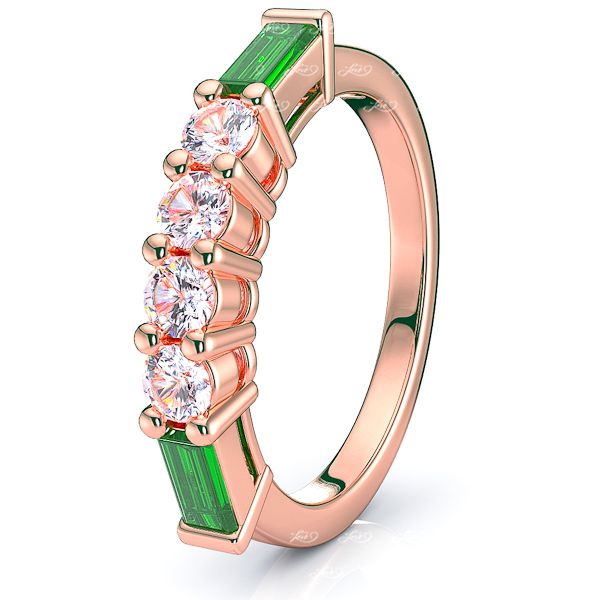 Rose Diamond and Emerald