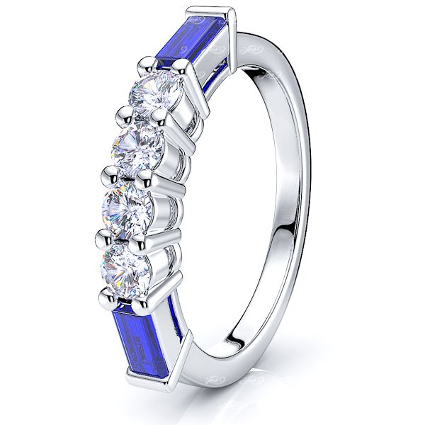 White Diamond and Blue Sapphire