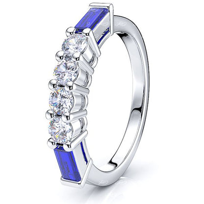 White Diamond and Blue Sapphire