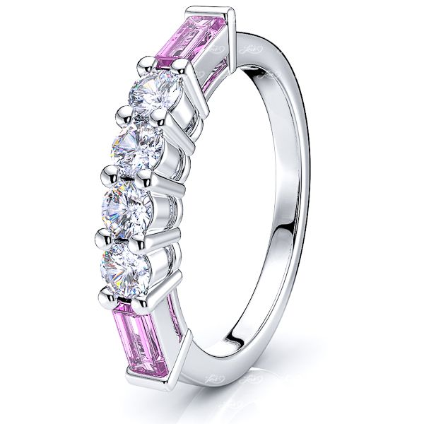 White Diamond and Pink Sapphire