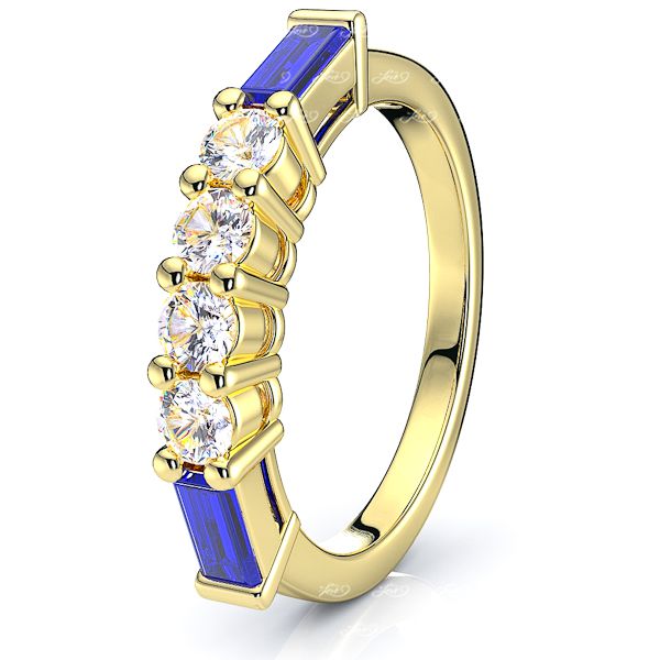 Yellow Diamond and Blue Sapphire