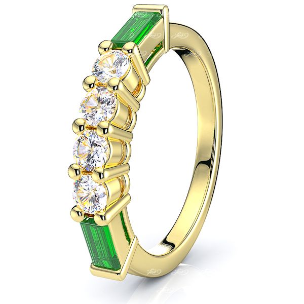Yellow Diamond and Emerald