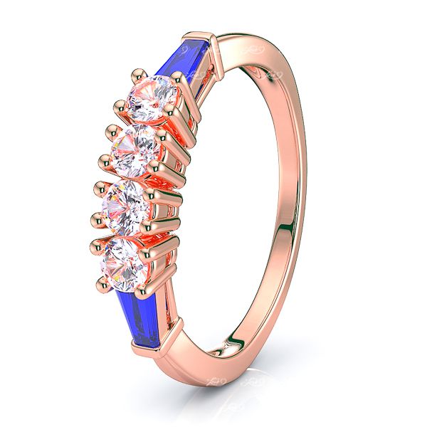 Rose Diamond and Blue Sapphire