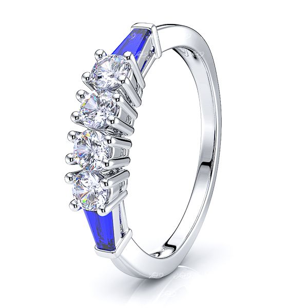White Diamond and Blue Sapphire