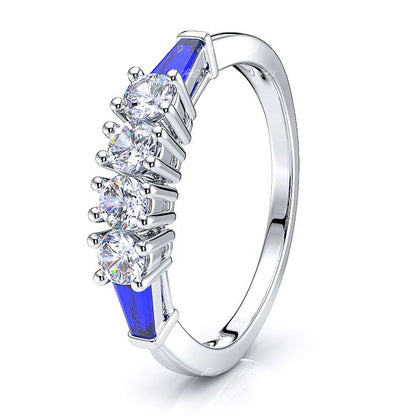 White Diamond and Blue Sapphire