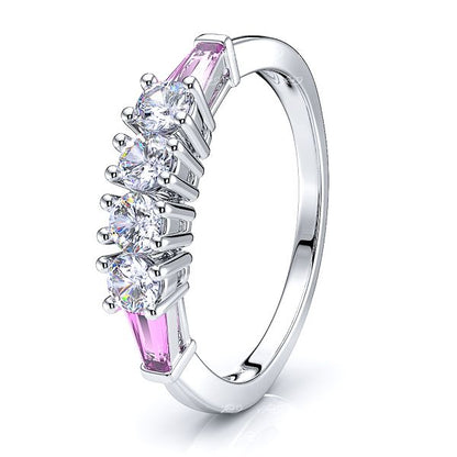 White Diamond and Pink Sapphire