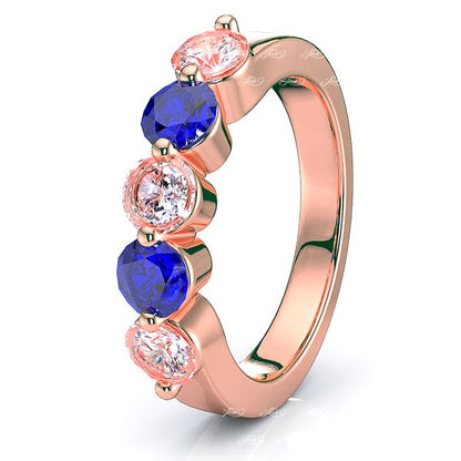 Rose Diamond and Blue Sapphire