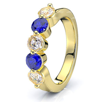 Yellow Diamond and Blue Sapphire