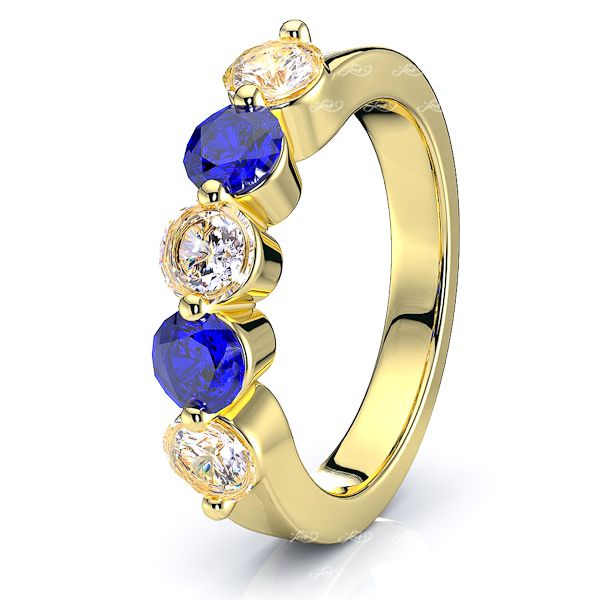 Yellow Diamond and Blue Sapphire