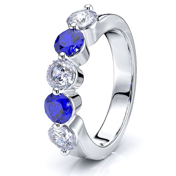 White Diamond and Blue Sapphire