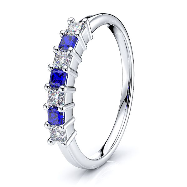White Diamond and Blue Sapphire