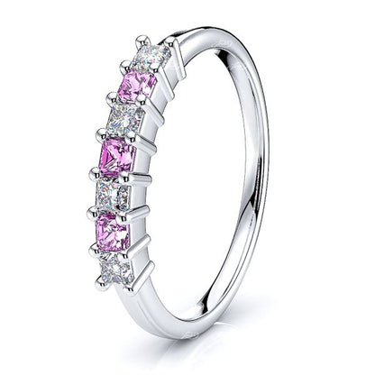 White Diamond and Pink Sapphire