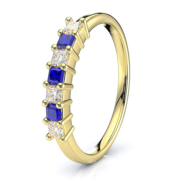 Yellow Diamond and Blue Sapphire