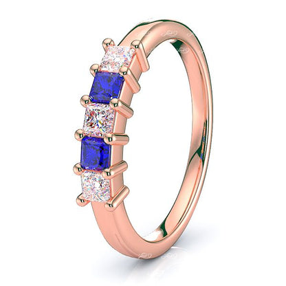 Rose Diamond and Blue Sapphire
