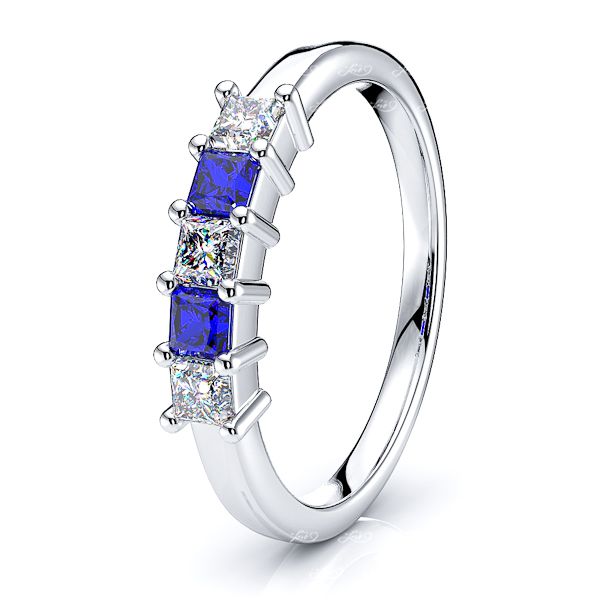 White Diamond and Blue Sapphire