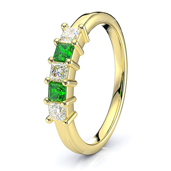 Yellow Diamond and Emerald