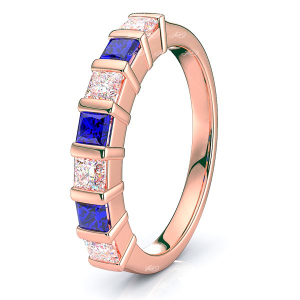 Rose Diamond and Blue Sapphire