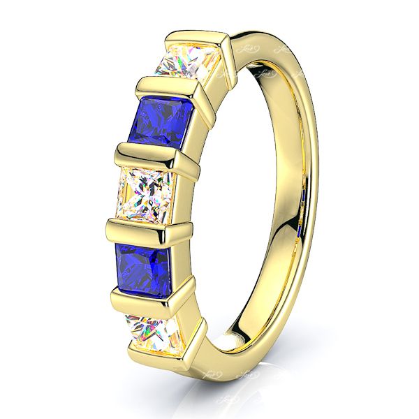 Yellow Diamond and Blue Sapphire