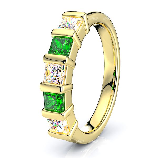 Yellow Diamond and Emerald