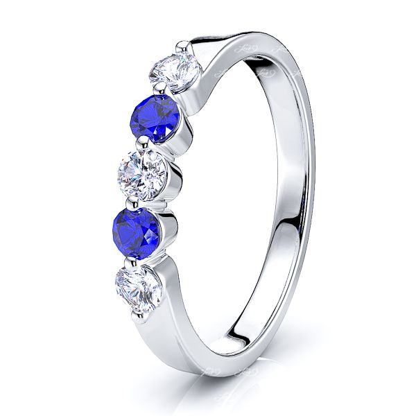 White Diamond and Blue Sapphire