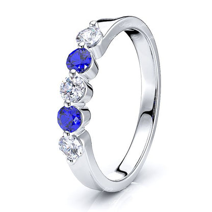 White Diamond and Blue Sapphire