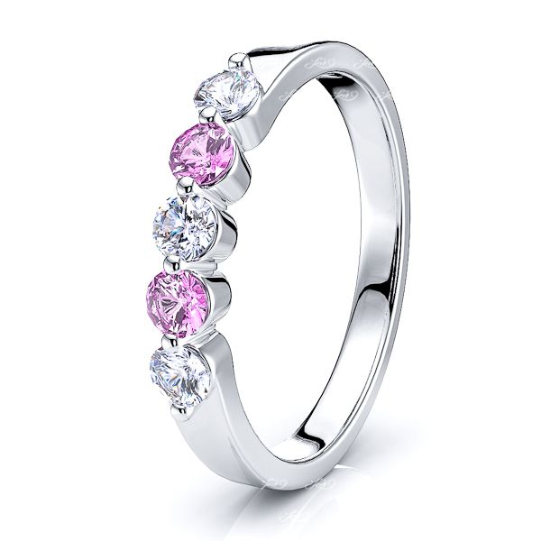 White Diamond and Pink Sapphire
