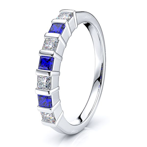 White Diamond and Blue Sapphire