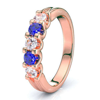 Rose Diamond and Blue Sapphire