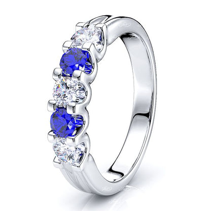 White Diamond and Blue Sapphire