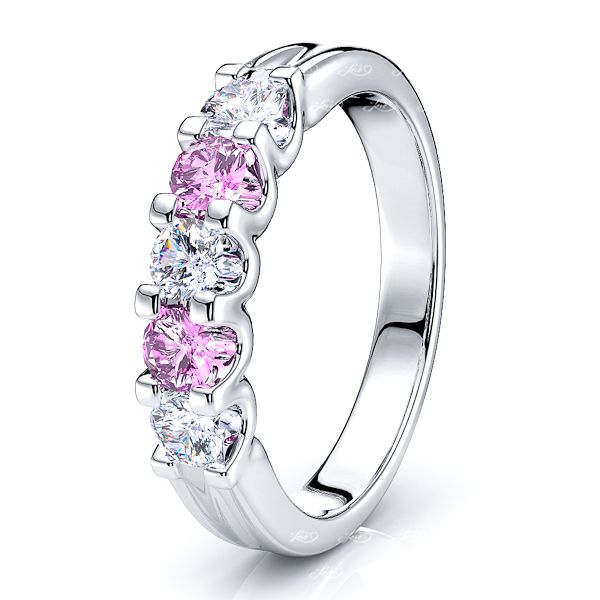 White Diamond and Pink Sapphire