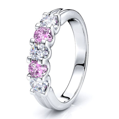 White Diamond and Pink Sapphire