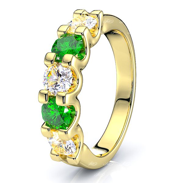 Yellow Diamond and Emerald
