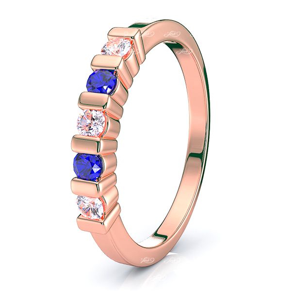 Rose Diamond and Blue Sapphire