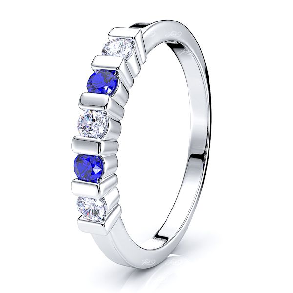 White Diamond and Blue Sapphire