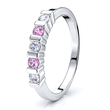 White Diamond and Pink Sapphire