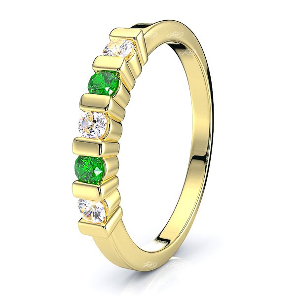 Yellow Diamond and Emerald