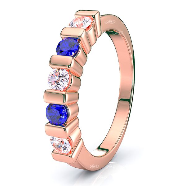Rose Diamond and Blue Sapphire