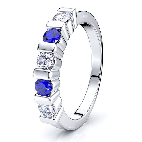 White Diamond and Blue Sapphire