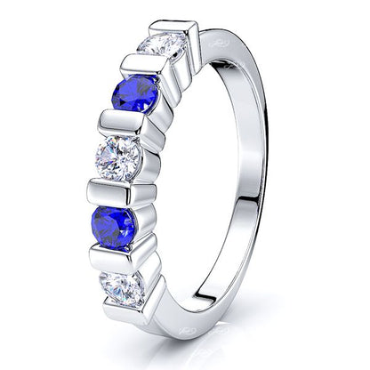 White Diamond and Blue Sapphire
