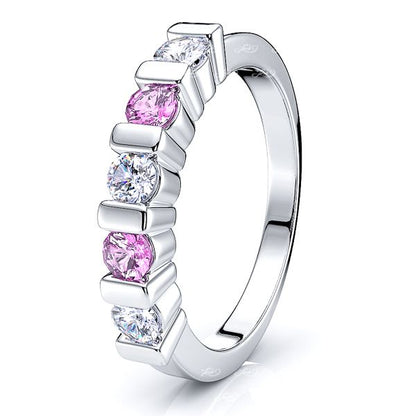 White Diamond and Pink Sapphire
