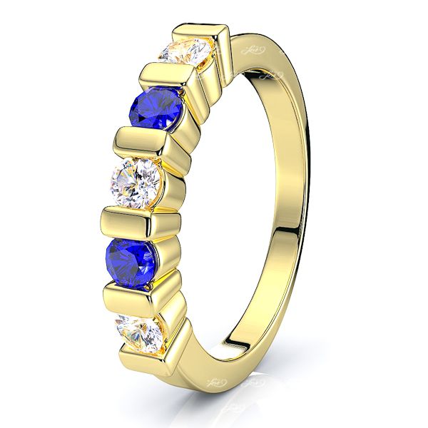 Yellow Diamond and Blue Sapphire
