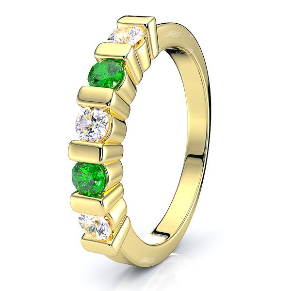 Yellow Diamond and Emerald