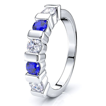White Diamond and Blue Sapphire