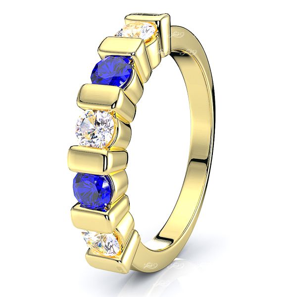 Yellow Diamond and Blue Sapphire