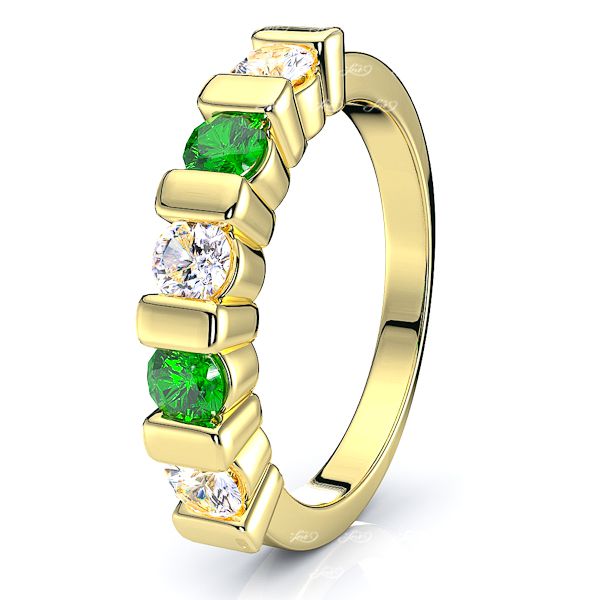 Yellow Diamond and Emerald