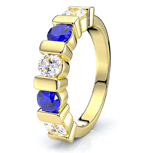 Yellow Diamond and Blue Sapphire